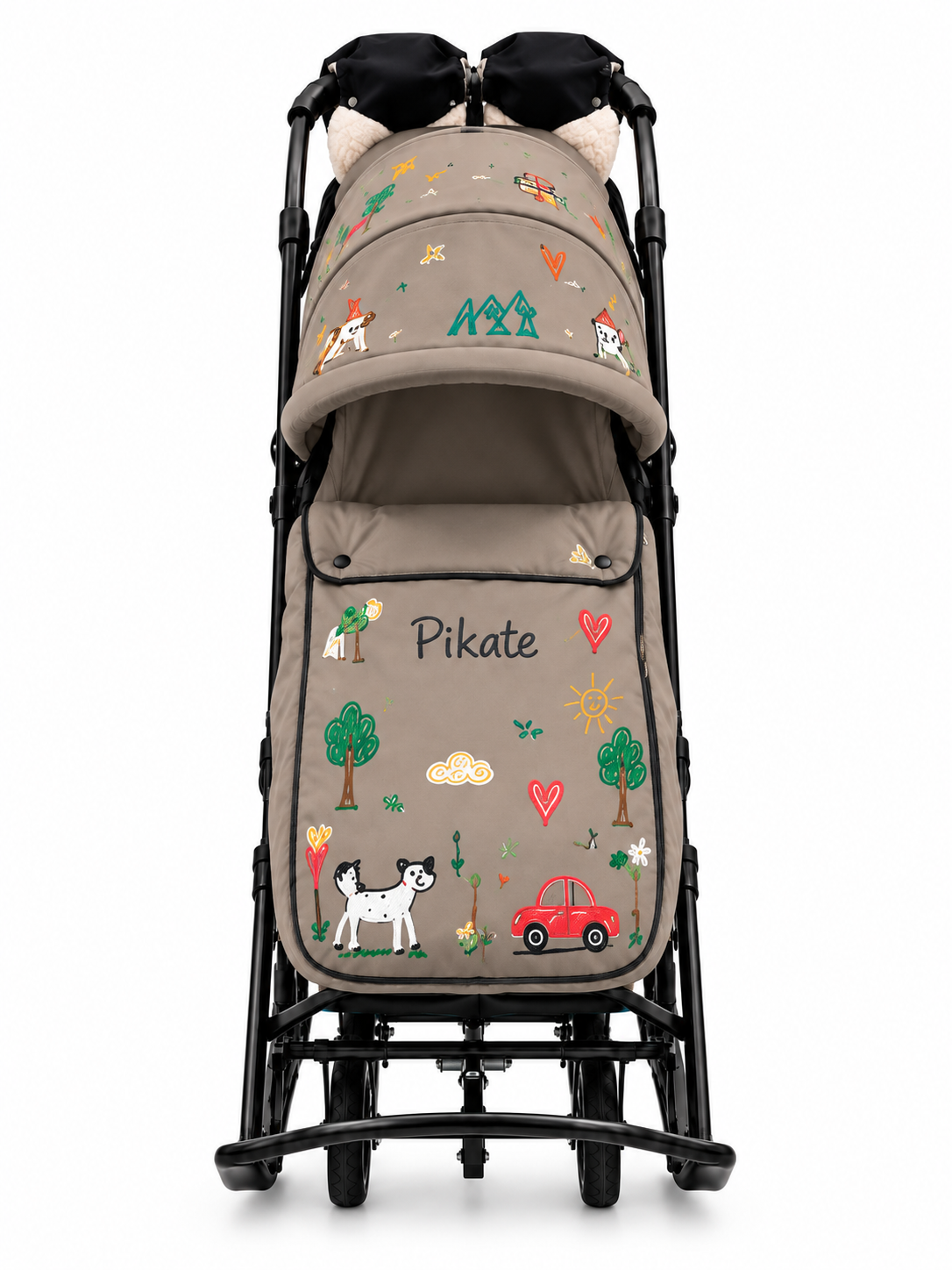Санки-коляска PIKATE ART «дудлы» до 3 лет