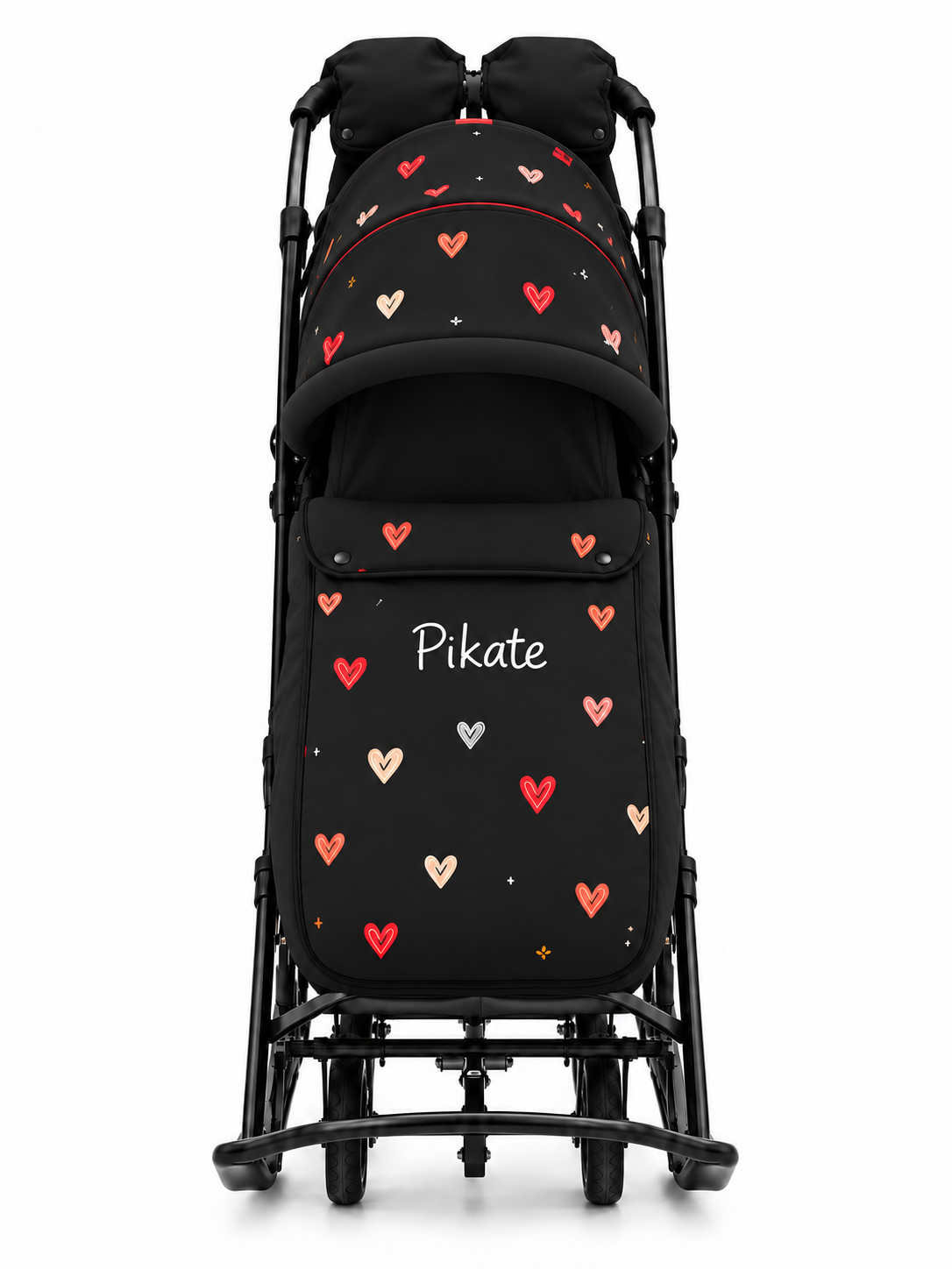 Санки-коляска PIKATE ART «Amore» до 3 лет цвет черный Санки-коляска PIKATE ART «Amore» до 3 лет цвет черный